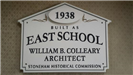 East School Historic House Marker Sign