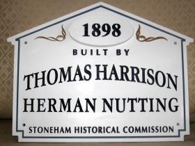 3 Harrison Street Historic House Marker Sign
